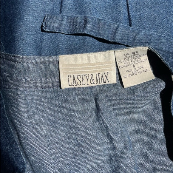 Vintage 90s Tie Back Denim Tapestry Vest Sz Small - Picture 2 of 4